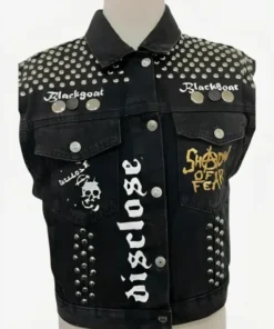 Juice Wrld Black Denim Vest With Studs sale