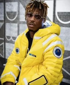 Juice Wrld Rapper Yellow Puffer Jacket