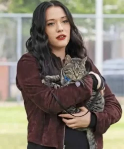 Jules Wiley Dollface Brown Suede Leather Jacket