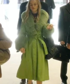 Julia Garner Inventing Anna Season 01 Green Long Coat