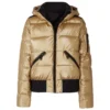 Juno Temple Ted Lasso Season 02 Keeley Jones Golden Parachute Puffer Jacket