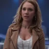 Juno Temple Tv Series Ted Lasso Keeley Jones Brown Leather Jacket