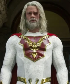 Jupiters Legacy Sheldon Sampson White Leather Costume Jacket