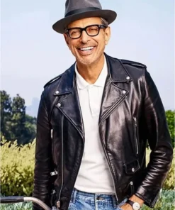 Jurassic World Dominion Jeff Goldblum Black Biker Jacket