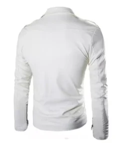 Kaalan KR Walker Film Superfly Juju White Real Leather Jacket