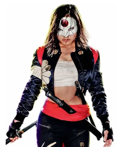 Karen Fukuhara Suicide Squad Tatsu Yamashiro Katana Black Satin Bomber Jacket
