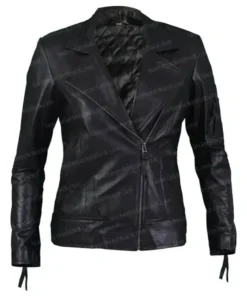 Karen Gillan Doctor Who Amy Pond Black Leather Jacket