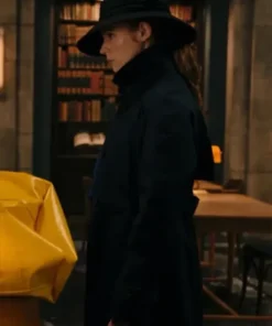 Karen Gillan Gunpowder Milkshake Sam Black Wool Trench Coat