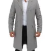 Karry Mens Mid Length Grey Coat