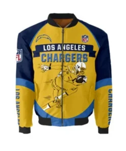 Karter Los Angeles Chargers Printed Bomber Jacket