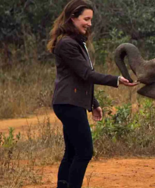 Kate Holiday In The Wild Kristin Davis Brown Cotton Jacket