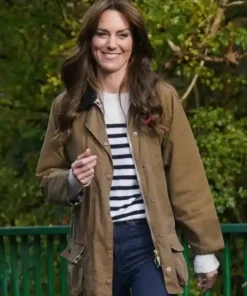 Kate Middleton Brown Zip-Up Jacket