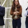 Kate Middleton Leather Brown Jacket