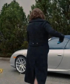 Katherine Heigl Firefly Lane Tully Hart Black Cotton Fabric Coat