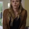 Katheryn Winnick Big Sky Jenny Leather Brown Jacket