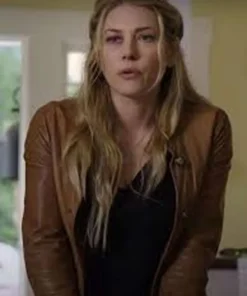 Katheryn Winnick Big Sky Jenny Leather Brown Jacket
