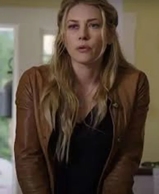 Katheryn Winnick Big Sky Jenny Leather Brown Jacket