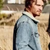 Kayce Dutton TV Series Yellowstone Luke Grimes Blue Mens Sherpa Lined Denim Jean Trucker Jacket
