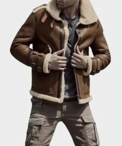 Keanu Sheepskin SF Flight Shearling Leather Jacket