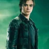 Keean Johnson Alita Battle Angel Hugo Biker Black Leather Jacket For Sale