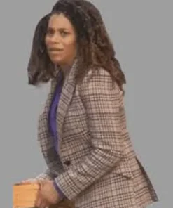Kelly McCreary Grey’s Anatomy Check Plaid Blazer