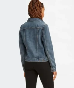 Kelly Reilly TV Series Yellowstone Beth Dutton Women Shirt Style Jean Blue Denim Jacket