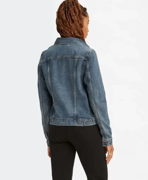 Kelly Reilly TV Series Yellowstone Beth Dutton Women Shirt Style Jean Blue Denim Jacket