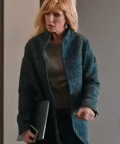 Kelly Reilly Yellowstone Beth Dutton Season 4 Episode 10 Long Wool Plaid Tweed Coat