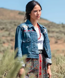 Kelsey Asbille Yellowstone S05 Denim Blue Jacket