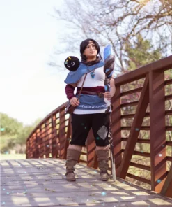 Kena Bridge of Spirits Blue and White Cosplay Costume Coat