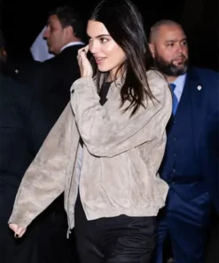 Kendall Jenner SNL Afterparty Suede Jacket