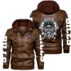 Kenny Buffalo Bills Leather Jacket With Hood Brown