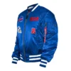 Kermit Buffalo Bills Bomber Jacket With Patches Blue