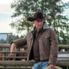 Kevin Costner TV Series Yellowstone John Dutton Brown Corduroy Blazer Dress Jacket For Sale