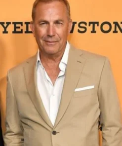 Kevin Costner Yellowstone John Dutton Beige Brown Suit For Sale