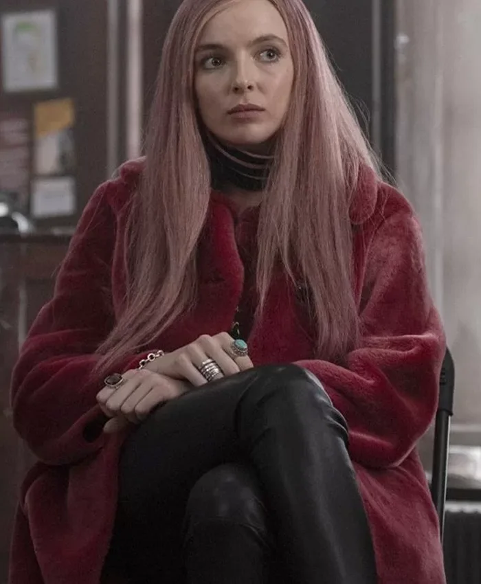 Villanelle pink coat discount