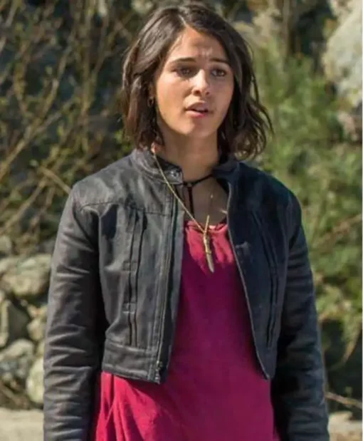 Kimberly Hart Power Rangers Faux Cropped Leather Jacket