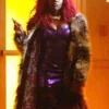 Koriand'r Diop Starfire Titans Black & Fur Brown Coat