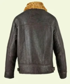 Kristopher Shearling Brown Leather Jacket