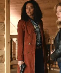 Kylie Bunbury Big Sky Brown Trench Coat