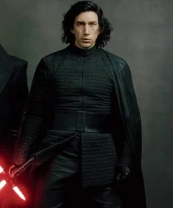 Kylo Ren Star Wars The Last Jedi Adam Driver Cotton Black Jacket