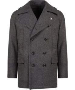 La Brea Chiké Okonkwo Double Breasted Grey Trench Coat sale