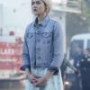 La Brea Izzy Harris Blue Cropped Denim Jacket