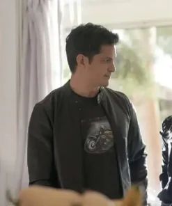 La Brea S02 Levi Delgado Black Leather Jacket