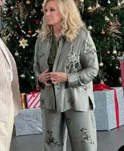 Ladies Of The â€™80s A Divas Christmas Morgan Fairchild Green Suit
