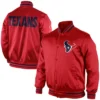 Lanni Houston Texans Red Satin Varsity Jacket