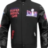 Las Vegas Super Bowl Lviii Black Varsity Jacket