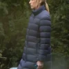 Laura Oliver Pieces of Her Blue Quilted Puffer Coat