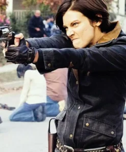 Lauren Cohan TV Series The Walking Dead Season 8 Maggie Greene Blue Denim Jacket