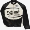 LeBron James Aimé Leon Dore Black And Café Racer White Leather Jacket